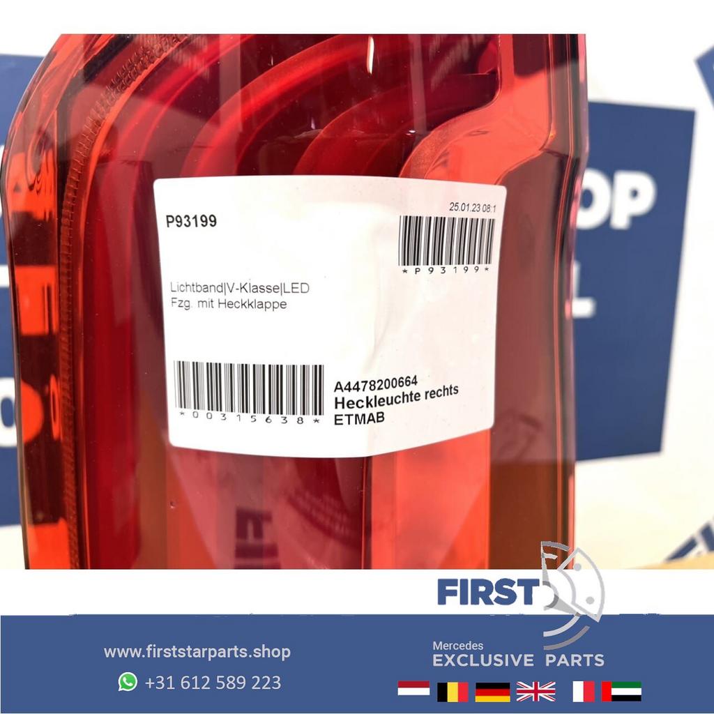 W447 V KLASSE FACELIFT VOL LED ACHTERLICHT RECHTS Mercedes V, Gebruikt, -, Ophalen of Verzenden, -