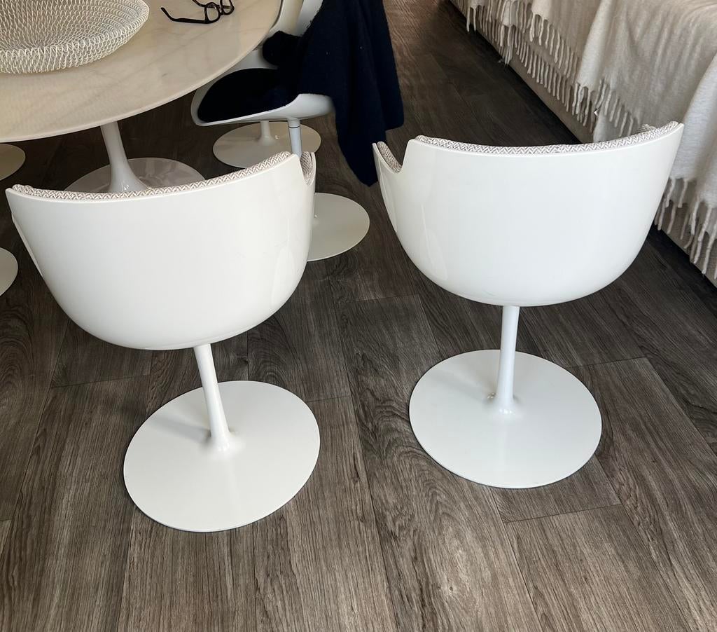 Flow stoel mdf Italia met grijze stof, Maison & Meubles, Gris, Deux, Enlèvement, Utilisé