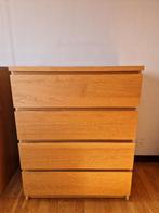 3 commodes IKEA MALM (avec 4 tiroirs) - placage de chêne, Maison & Meubles, Armoires | Commodes, 3 ou 4 tiroirs, 25 à 50 cm, Enlèvement