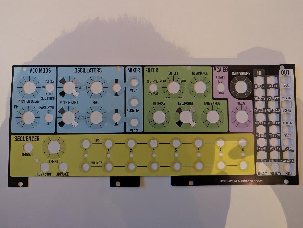 Oversynth Moog DFAM overlay Cover, Musique & Instruments, Synthétiseurs, Enlèvement ou Envoi, Comme neuf