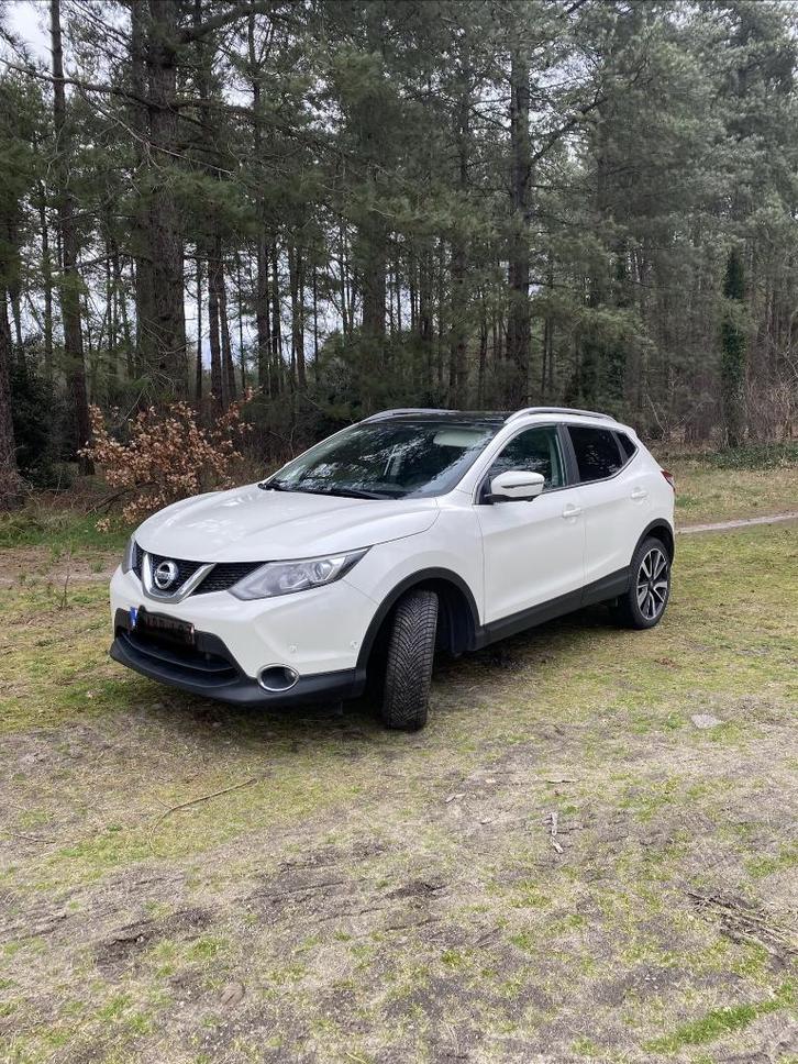 Nissan Qashai 2017, Tekna blanco gekeurd distr. vernieuwd!, Auto's, Nissan, Particulier, Qashqai, 360° camera, ABS, Achteruitrijcamera