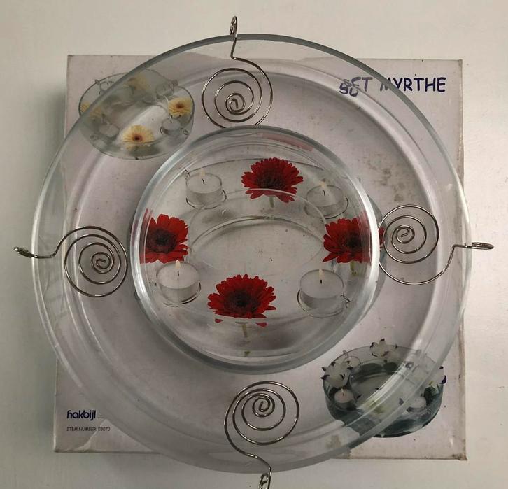fleurs, bougies HAKBIJL Glass, Maison & Meubles, Accessoires pour la Maison | Bougeoirs & Bougies, Comme neuf, Bougie, Moins de 25 cm