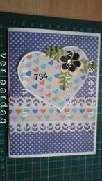 valentijn kaartje handgemaakt liefde hartjes rechthoek, Hobby en Vrije tijd, Kaarten | Zelfgemaakt, Ophalen of Verzenden, Nieuw