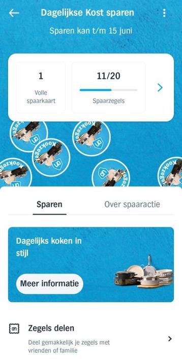 volle spaarkaart dagelijkse kost 31 spaarzegels albert heijn, Albert Heijn, Ophalen of Verzenden