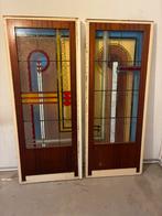 Roldeur glas in lood, Ophalen, Zo goed als nieuw, Glas in lood