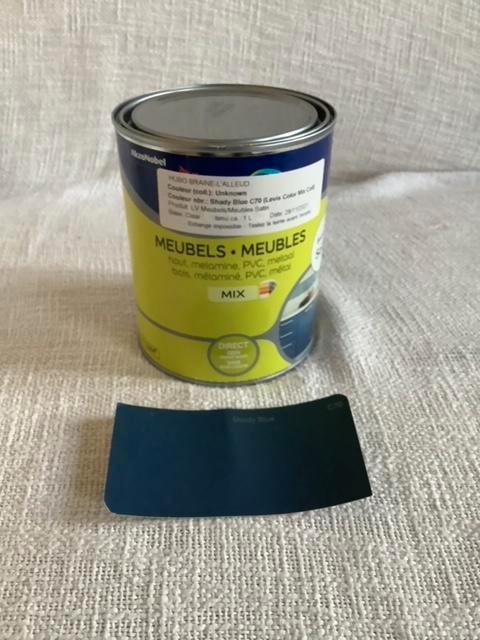 Nieuwe verf Levis Shady Blue, Doe-het-zelf en Bouw, Verf, Beits en Lak, Nieuw, Verf, Minder dan 5 liter, Blauw, Ophalen of Verzenden