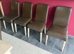 Lederen stoelen - 8 stuks, Huis en Inrichting, Stoelen, Ophalen, Gebruikt, Bruin, Leer