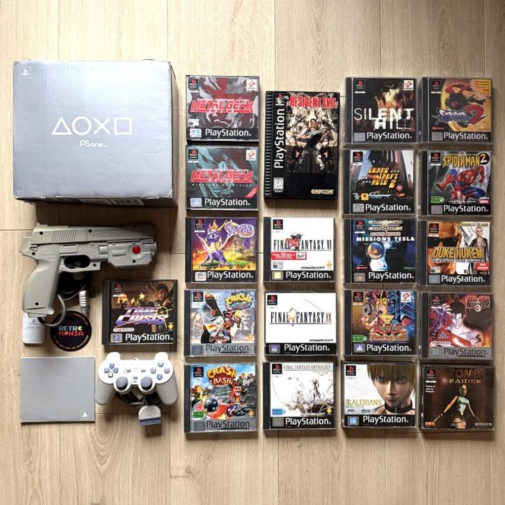 PSone PlayStation Console + games + accessoires, Games en Spelcomputers, Games | Sony PlayStation 1, Zo goed als nieuw, Ophalen of Verzenden