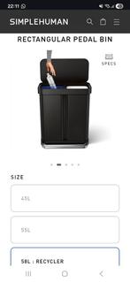 Simplehuman vuilbak/pullenbak, nog in originele doos, Huis en Inrichting, Ophalen