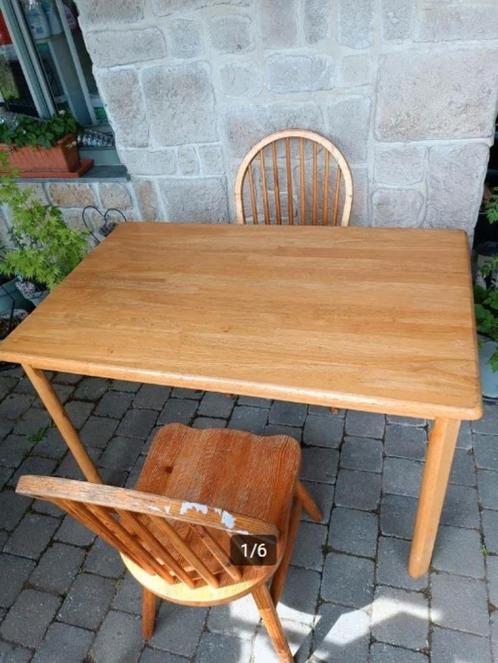 Table bois vintage style scandinave, Antiek en Kunst, Antiek | Meubels | Tafels, Ophalen