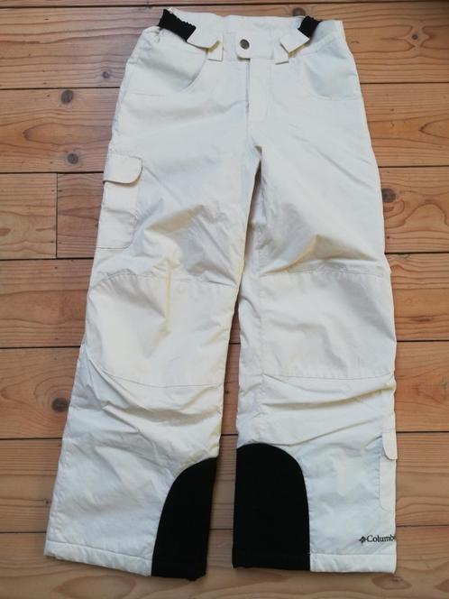 Columbia skibroek 7/8 jaar - wit/crème, Kinderen en Baby's, Kinderkleding | Maat 128, Gebruikt, Jongen of Meisje, Sport- of Zwemkleding