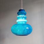 Grote Space Age-hanglamp in blauwe opaline, jaren 60-70, Antiek en Kunst, Ophalen of Verzenden