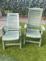 2 plastic tuinstoelen, Ophalen, Zo goed als nieuw, Plastic