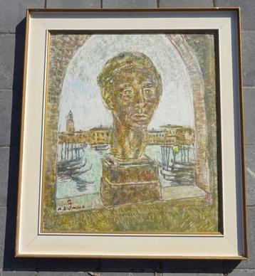 Alfons Blomme, paneel, Venetië, 70 x 60 cm, Enlèvement ou Envoi