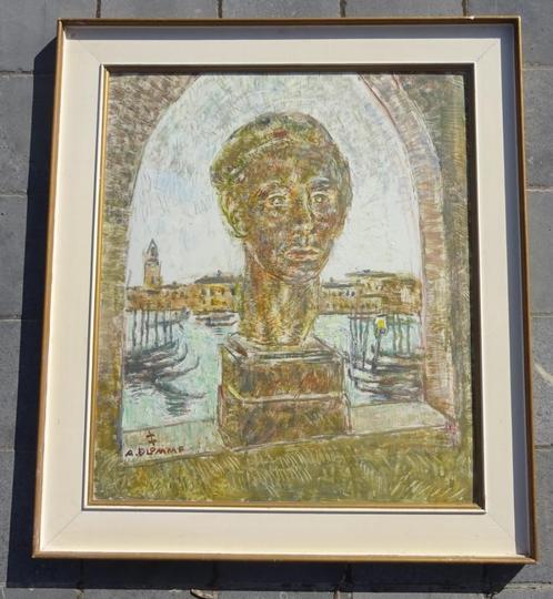 Alfons Blomme, paneel, Venetië, 70 x 60 cm, Antiek en Kunst, Kunst | Schilderijen | Klassiek, Ophalen of Verzenden