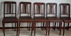 5 antieke art Deco eiken stoelen, Antiek en Kunst, Ophalen of Verzenden