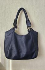 Leren marineblauw tas van Crinkles, Handtassen en Accessoires, Ophalen of Verzenden, Gebruikt, Blauw, Schoudertasje