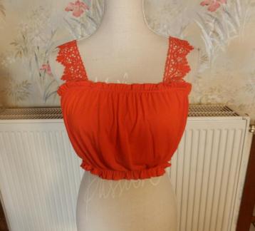 (65) -top femme t.XS orange - primark -