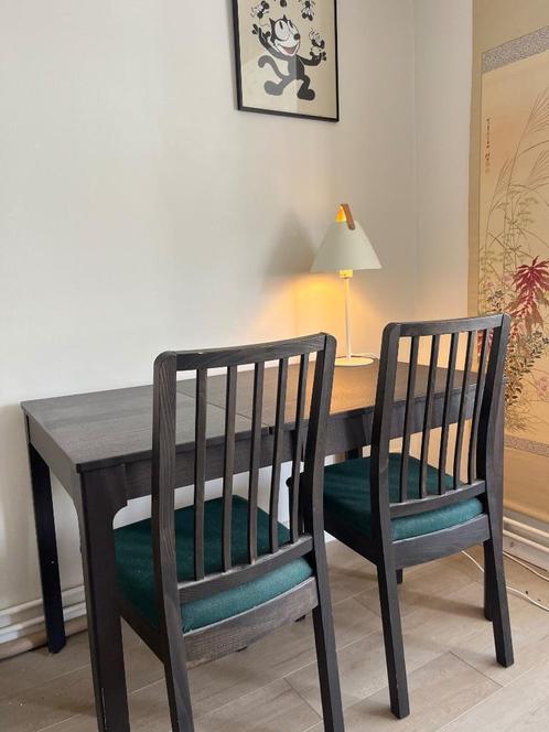 Tafel (uitschuifbaar) incl. 2 stoelen IKEA Ekedalen, Huis en Inrichting, Tafels | Eettafels, Zo goed als nieuw, 50 tot 100 cm
