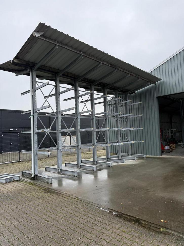 Verzinkte Dubbelzijdige Draagarmstelling 4800mm hoog zwaar!, Doe-het-zelf en Bouw, Steigers, Zo goed als nieuw, Ophalen