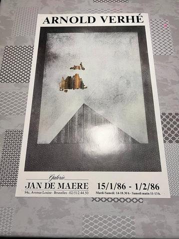 Vintage Poster Arnold Verhé - Galerie Jan de Maere 1986 beschikbaar voor biedingen