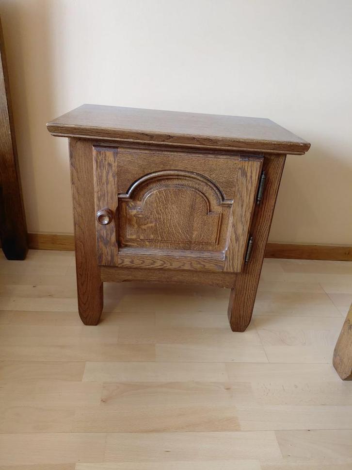 Nachtkastjes set van 2 (vol hout), Huis en Inrichting, Slaapkamer | Nachtkastjes, Gebruikt, 55 tot 70 cm, Hout, Ophalen