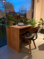 Massiek eiken bureau (of stoel), Huis en Inrichting, Bureaus, Ophalen, Zo goed als nieuw, Bureau