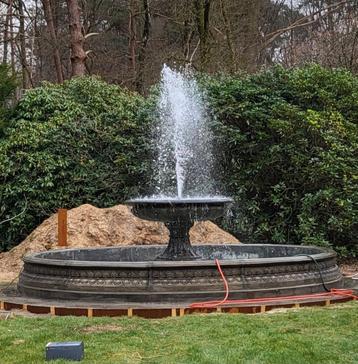 Tuinfontein sproeier met hoge rand, Tuin en Terras, Ophalen of Verzenden, Nieuw, Beton, Fontein