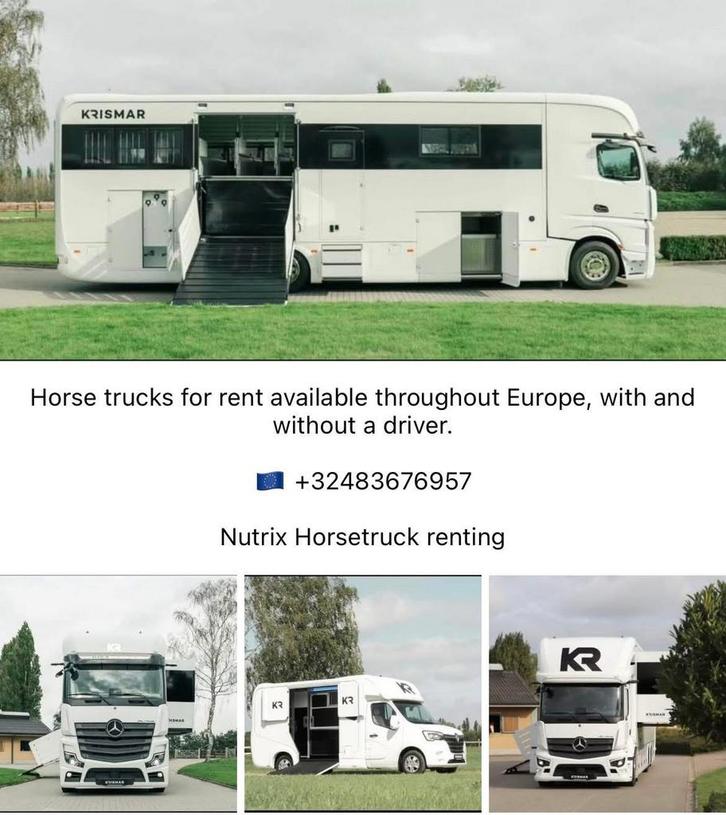 Krismar 2-paards/6-7 Paardenvrachtwagen te huur, Dieren en Toebehoren, Paarden