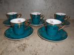 5 tasses à café en porcelaine/numérotées, Enlèvement ou Envoi