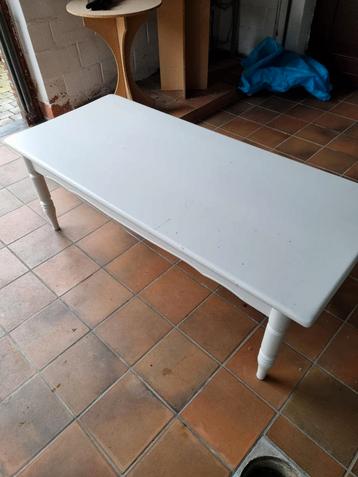 Salontafel wit, Huis en Inrichting, Tafels | Salontafels, Ophalen, Gebruikt, 100 tot 150 cm, 50 tot 100 cm