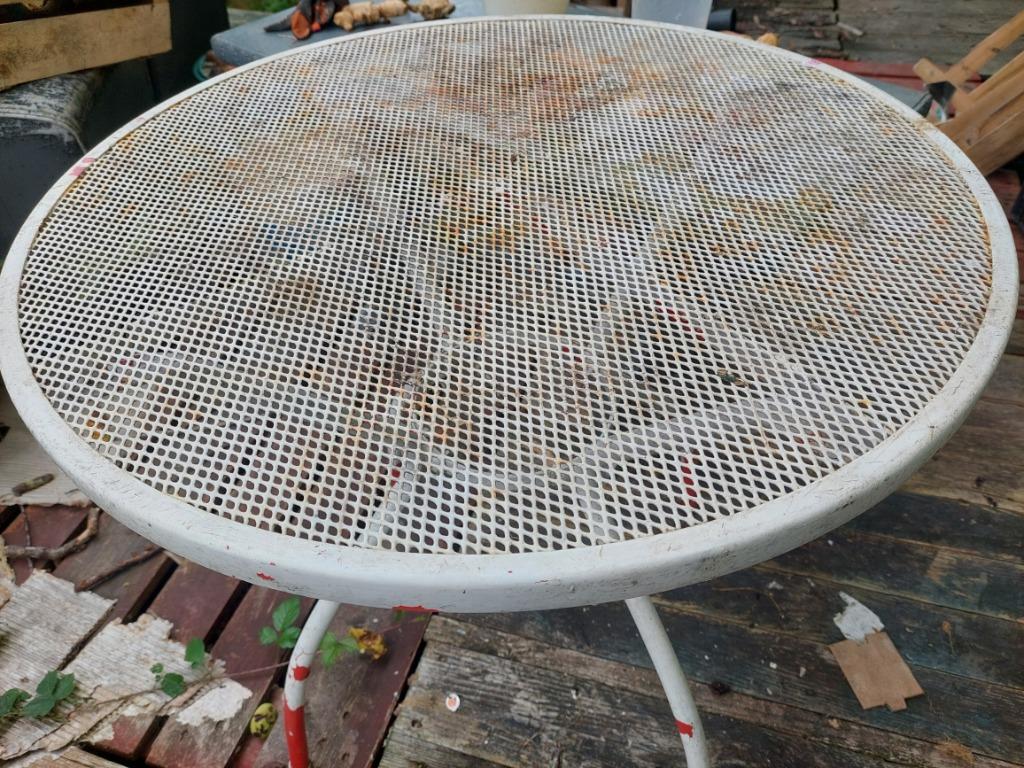 Table métal solide pour jardin prix 45euro diamètre 70 cm, Enlèvement, Métal