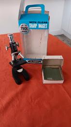vintage microscoop 750x, Audio, Tv en Foto, Optische apparatuur | Microscopen, Gebruikt, Ophalen of Verzenden, 400x tot 1000x
