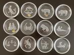 VAL SAINT LAMBERT 12 GLASONDERZETTERS ZODIAC COLL. VINTAGE!, Antiek en Kunst, Antiek | Glaswerk en Kristal, Ophalen of Verzenden