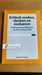 Lidewij w. Niezink - Kritisch zoeken, denken en evalueren, Boeken, Nieuw, Hoger Onderwijs, Lidewij w. Niezink, Verzenden