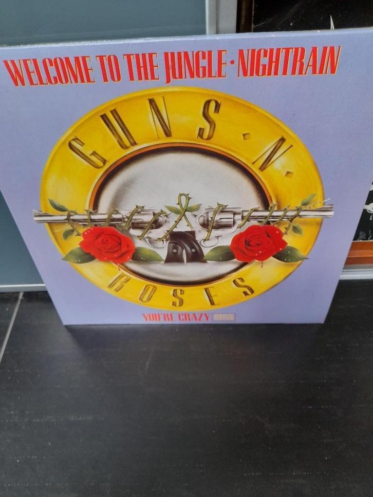 12" - guns n roses - welcome to the jungle - vak 8, Cd's en Dvd's, Vinyl | Hardrock en Metal, Zo goed als nieuw, Ophalen of Verzenden