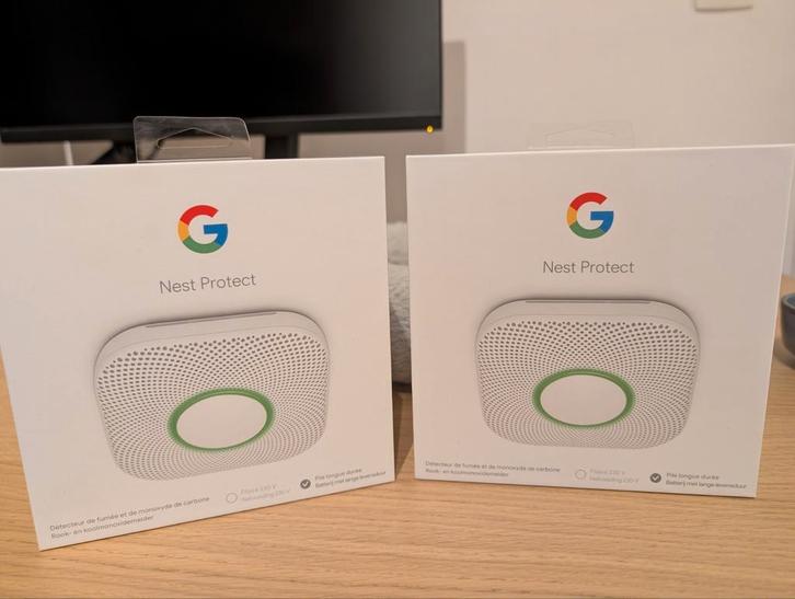 Google Nest Rook & CO detector (2 stuks), Doe-het-zelf en Bouw, Alarmsystemen, Zo goed als nieuw, Rook, Ophalen of Verzenden