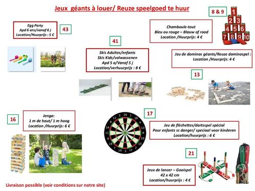 Verhuur van reuze en houten spellen, Hobby en Vrije tijd, Feestartikelen | Verhuur, Nieuw, Ophalen