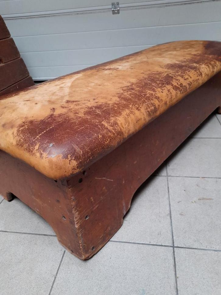 Vintage zitbank turnplint, Sport en Fitness, Turnen, Gebruikt, Ophalen