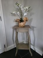 Bijzettafeltje kleur is grijs/olijfgroen, Ophalen, Minder dan 55 cm, Zo goed als nieuw, 60 cm of meer
