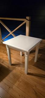 Bijzettafel Off-White, Vierkant, 55 tot 75 cm, Hout, Ophalen