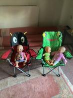 3 poppen met stoeltjes, Kinderen en Baby's, Speelgoed | Poppen, Zo goed als nieuw, Ophalen
