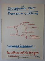 Zeefdruk Ben Vautier Europalia 1975 France + culture, Ophalen of Verzenden