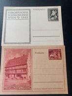 2 cartes postales du Reich allemand 1942, Allemagne, Non affranchie, 1940 à 1960, Enlèvement ou Envoi