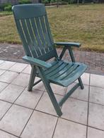 6 Verstelbare tuinstoelen, kunststof, groen, Tuin en Terras, Ophalen, Zo goed als nieuw, Kunststof, Verstelbaar
