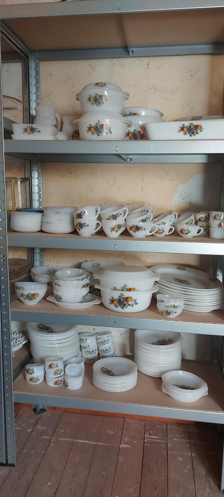 Arcopal servies 'fruits de france', Huis en Inrichting, Keuken | Servies, Gebruikt, Compleet servies, Overige stijlen, Glas, Ophalen