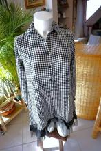 zwart wit vintage dressing jurk, Maat 38/40 (M), Vintage Dressing, Zwart, Ophalen of Verzenden