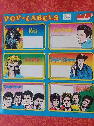 Pop-etiketten uit Muziek Parade/ Kiss/ Doe Maar/ Kim Wilde