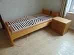 bed en elektrisch lattenbodem, Huis en Inrichting, Slaapkamer | Bedden, Ophalen, Verstelbaar, Eenpersoons, Bruin