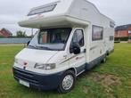 Fiat Ducato kampeerwagen met trekhaak 2000kg, Caravans en Kamperen, Mobilhomes, Integraal, Bedrijf, Diesel, 6 tot 7 meter